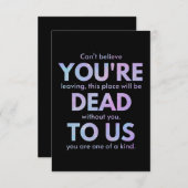 You Are Dead to Us! - R.I.P. Beheer!: Coworker Notitiekaartje (Voorkant / Achterkant)