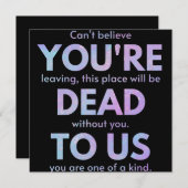 You Are Dead to Us! - R.I.P. Beheer!: Coworker Save The Date (Voorkant / Achterkant)