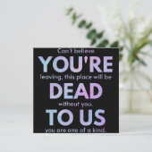 You Are Dead to Us! - R.I.P. Beheer!: Coworker Save The Date (Staand voorkant)