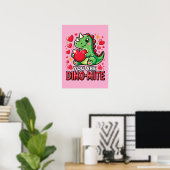You Are Dino-Mite - Schattigee Dinosaurus Valentij Poster (Thuiskantoor)