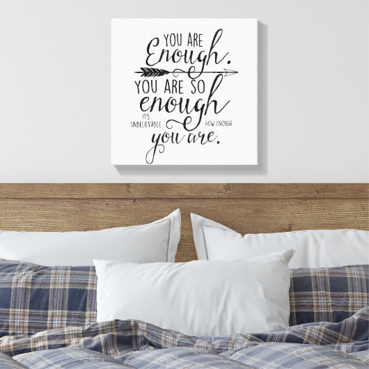 You Are Enough Canvas Afdruk (Insitu (Slaapkamer))