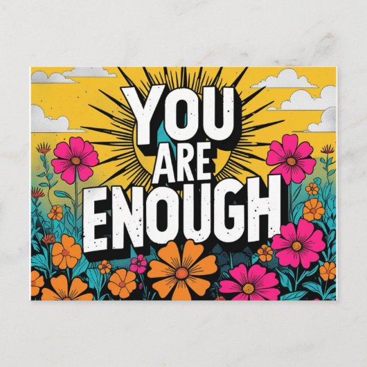You Are Enough – Encouragement Postcard Briefkaart (Voorkant)
