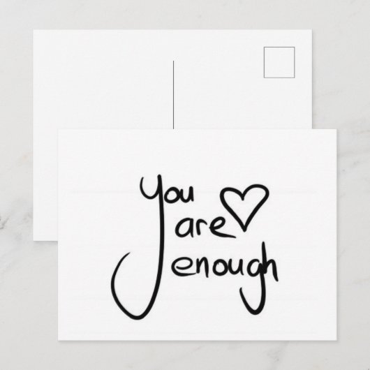 You are enough feestdagenkaart (Voorkant / Achterkant)