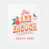 You Are Enough Fleece Deken (Voorkant)