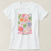 You Are Enough Floral Affirmation; Positive Summer T-shirt (Design voorkant)