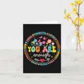 You Are Enough Floral Kind Love Peace Kindness Ins Kaart (Gele Bloem)