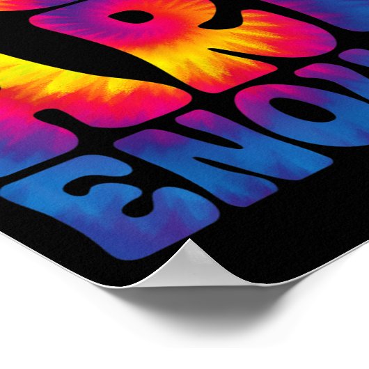 You Are Enough Funny Motivational Tie Dye  Poster (Hoek)
