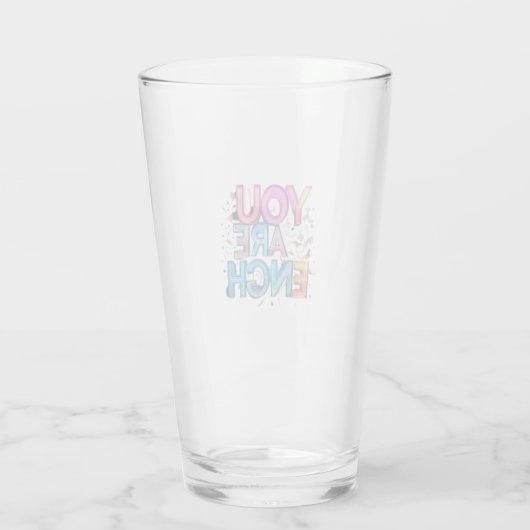 You Are Enough” Inspirational Drinking Glass Glas (Achterkant)