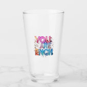 You Are Enough” Inspirational Drinking Glass Glas (Voorkant)