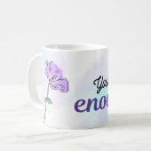 You Are Enough Mok | Minimaal Paars Design (Voorkant links)