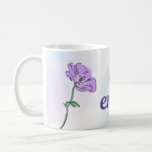 You Are Enough Mok | Minimaal Paars Design (Links)