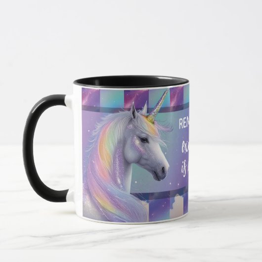 You Are Enough Reminder Rainbow Unicorn Mok (Links)