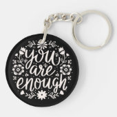 You are enough self love mental health support sleutelhanger (Achterkant)