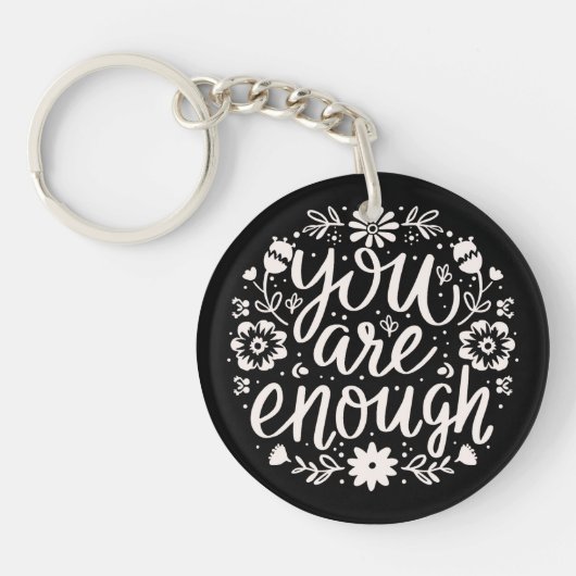 You are enough self love mental health support sleutelhanger (Voorkant)