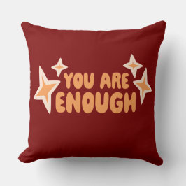 You Are Enough Self Love Motivational Quote Logo Kussen