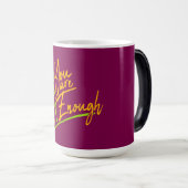 You Are Enough Self Love Motivational Quote Logo Magische Mok (Voorkant rechts)