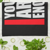 You Are Enough Self Love Motivational Quote Logo Theedoek (Gevouwen)