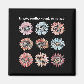 You Are Enough Words Speak Kindness Sitive Daisy  Magneet (Voorkant)