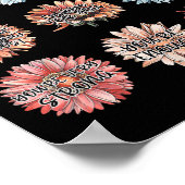 You Are Enough Words Speak Kindness Sitive Daisy  Poster (Hoek)