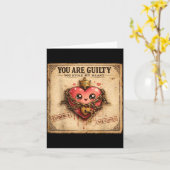 You Are Guilty You Stole My Heart Cute Valentine’s Kaart (Gele Bloem)