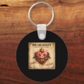 You Are Guilty You Stole My Heart Cute Valentine’s Sleutelhanger (Voorkant)