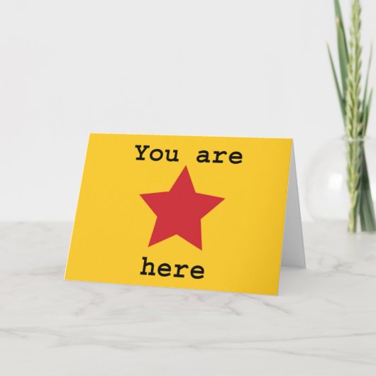 You are here card kaart (Voorkant)