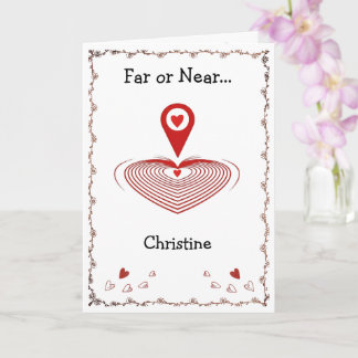 You Are Here Folded Greeting Card Kaart