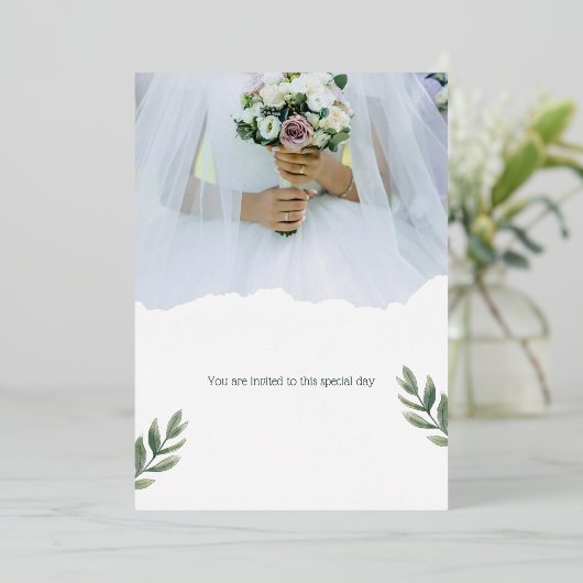 You are invited to this special day. folie uitnodiging (Staand Voorkant)