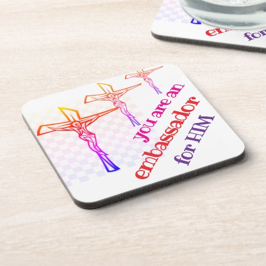 You are Jesus' Ambassador Tote Bier Onderzetter (Linkerzijde)