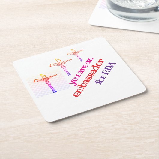 You are Jesus' Ambassador Tote Kartonnen Onderzetters (Schuin)