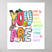 You Are Kind Brave Smart Helpful Loved Kindergarte Poster (Voorkant)