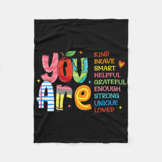 You Are Kind Brave Smart Shirt  Fleece Deken