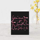 You Are Loved John 3_16 Valentines Christian Faith Kaart (Gele Bloem)