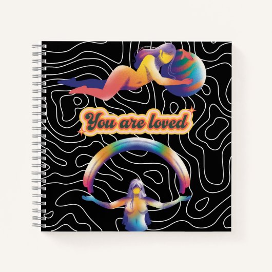 You Are Loved – Rainbow Cosmic Notebook Notitieboek (Voorkant)