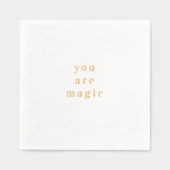 You Are Magic Gold Foil Quote Folie Servetten (Voorkant)