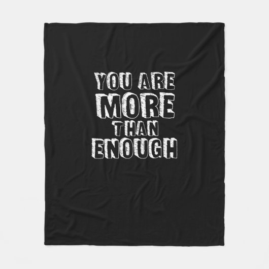 You Are More Than Enough Faith Based Self Love Des Fleece Deken (Voorkant)