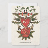 You Are My Anchor Wedding Invitation Kaart (Achterkant)