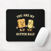 You Are My Butter Half Retro Toast Bread Couple Va Muismat (Met muis)