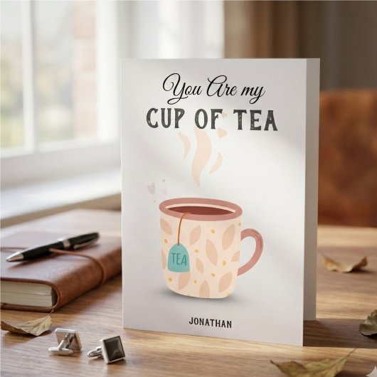 You Are My Cup of Tea Cute & Funny Valentine Pun Feestdagen Kaart
