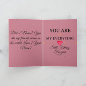 You Are My Everything – Romantic Love Quote Wall  Kaart (Binnen)