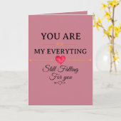 You Are My Everything – Romantic Love Quote Wall  Kaart (Gele Bloem)