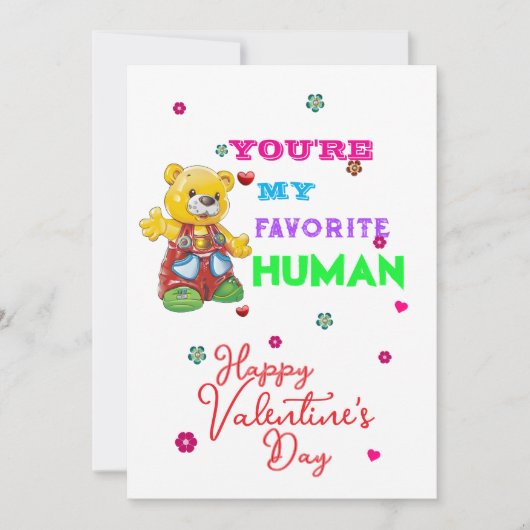 You are my favorite human Valentine's day  Kaart (Voorkant)