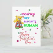 You are my favorite human Valentine's day  Kaart (Staand voorkant)