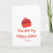 You Are My Happy Place Romantic Love Quote Kaart (Voorkant)