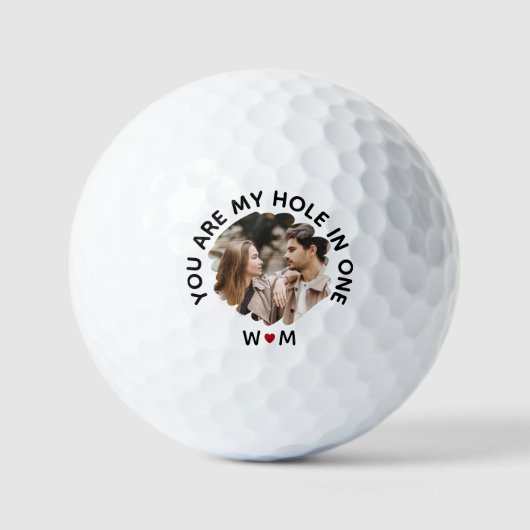 You Are My Hole in One – Custom Couple Photo Golfballen (Voorkant)