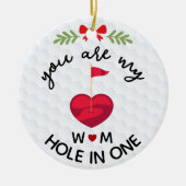 You Are My Hole in One Custom Initialen Romantisch Keramisch Ornament (Voorkant)