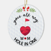 You Are My Hole in One Custom Initialen Romantisch Keramisch Ornament (Links)