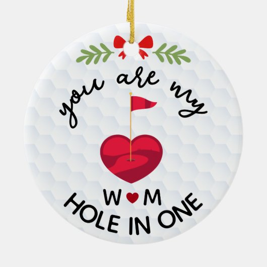 You Are My Hole in One Custom Initialen Romantisch Keramisch Ornament (Achterkant)