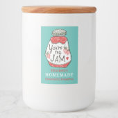 YOU ARE MY JAM Strawberry Custom Homemade Crafts Voedselcontainer Etiket (Voorkant)