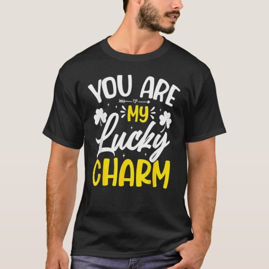 You Are My Lucky Charm Shamrock St Patrick's Day T-shirt (Voorkant)